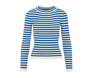 PIECES Women's PCCRISTA LS O-Neck Knit NOOS BC Long Sleeve Top, Princess Blue, M