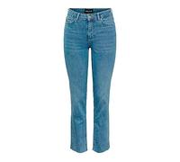 PIECES Women's Pcdelly Straight Mw Ankl Lb124 Noos Bc Pants, Light Blue (Light Blue Denim), 32W x 32L