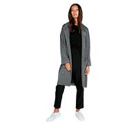 PIECES Women's Pcdorita 3/4 Coatigan Noos Coat, Grey (Dark Melange Dark Melange), 8 (Manufacturer Size: X-Small)