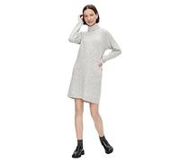 PIECES Women's Pcellen Ls High Neck Knit Dress Noos Bc Keid, Light Grey Mix, S