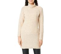 PIECES Women's Pcellen Ls High Neck Knit Dress Noos Bc, White Pepper, M