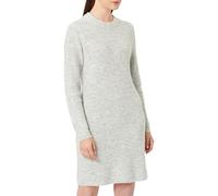 PIECES Women's Pcellen LS O-Neck Knit Dress Noos Bc, Light Grey Mix, M