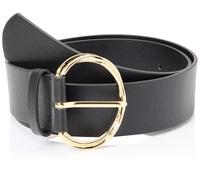 PIECES Women's Pcfiliana PU Jeans Belt, Black/Detail:Silver, 85