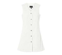 PIECES Women's Pcfiona Short Denim Dress Pwp, Bright White, S