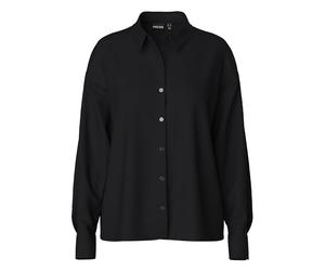 PIECES Women's Pcfranan Ls Shirt Noos Bc Blouse, Black, XL