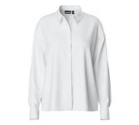 PIECES Women's Pcfranan Ls Shirt Noos Bc Blouse, Bright White, XS