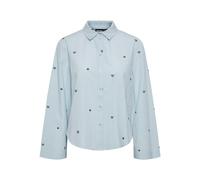 PIECES Women's Pcfredora Heart LS Shirt Blouse, Winter Sky/AOP:Hearts, M