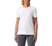 PIECES Women's Pcfria SS Embrodery Tee T-Shirt, Bright White/Print: no Worries, Large