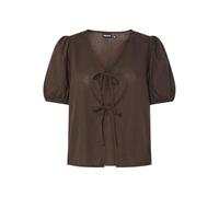 PIECES Women's Pcfrieda SS Top WVN, Chocolate Martini, S