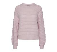 PIECES Women's Pcjayda Ls O-Neck Knit Noos Jumper, Pink Lavender, XS
