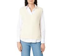PIECES Women's Pcjennifer V-Neck Knit Vest Noos Bc Sweater, Grey (Whitecap Gray), XS