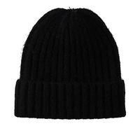 PIECES Women's Pcjeslin Noos BC Wool Hood Beanie, Black, One Size Fits All