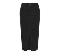 PIECES Women's Pcjessica Midi Denim Skirt MM, Black, S