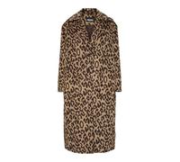 PIECES Women's Pcjili Leo Long Printed Coat, Black, M