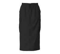 PIECES Women's Pcjill Cargo Hw Midi Skirt, Black, L