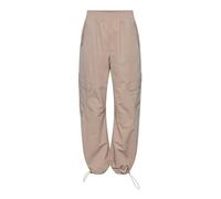 PIECES Women's Pcjill Mw Cargo Joggers Pants, White Pepper, S