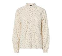 PIECES Women's Pcjollie LS Shirt Mpa WVN Bc, Birch, L