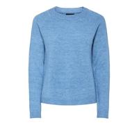 Pieces Women's Pcjuliana Ls O-Neck Knit Noos Bc Jumper, Azure Blue, L