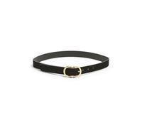 Pieces Women's PCJUVA Suede Jeans Belt NOOS, Black Detail:W Brushed Gold Buckle, 85
