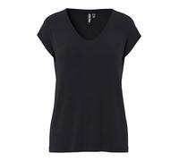 Pieces Women's Pckamala Tee Noos T Shirt, Black (Black Black), M UK