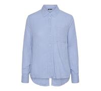 PIECES Women's Pckappel Ls Shirt Long Sleeve Blouse, Hydrangea, M