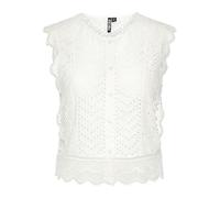 PIECES Women's Pckarisma Sl Top Blouse Shirt, Cloud Dancer, XS
