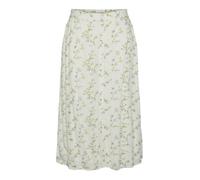 PIECES Women's Pckary Hw Long Skirt Bc, Cloud Dancer/AOP:Flower Field, M