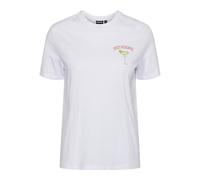 PIECES Women's Pckilana SS Printed BC T-Shirt, Bright White/Print: Spicy Magarita, M
