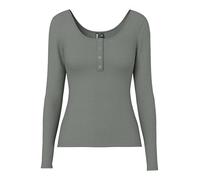 PIECES Women's Pckitte Ls Top JRS Noos Bc, Castor Gray, L
