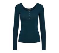 PIECES Women's Pckitte Ls Top Noos Bc Long Sleeve Shirt, Reflecting Pond, L