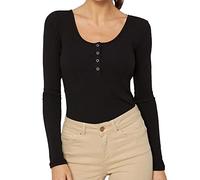 PIECES Women's Pckitte Noos B C Long Sleeve Top, Black, XS UK