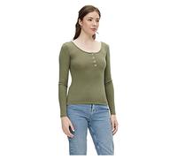 Pieces Women's Pckitte Noos B C Long Sleeve Top, Green (Deep Lichen Green Deep Lichen Green), S UK