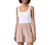 PIECES Women's Pckylie Hw Noos Shorts, Silver Mink, S