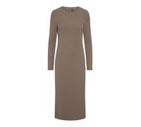PIECES Women's Pckylie LS O-Neck Midi Dress Noos, Fossil, XS