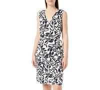 PIECES Women's PCLARISA SL Short WRAP Linen Dress, Black/AOP:Big Flower, L