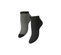 Pieces Women's Pclaura Ankle Socks 2-Pack Bc Noos Glitter, Black, One Size (Pack of 2)
