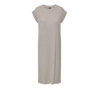 PIECES Women's Pclena Ss Midi Dress, Silver Gray, S