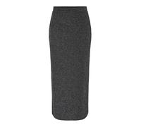PIECES Women's Pclina Hw Ancle Skirt Mm, Black, L