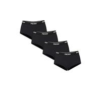 PIECES Women's Pclogo Lady 4 Pack Solid Noos Bc Boxer Shorts, Black, L