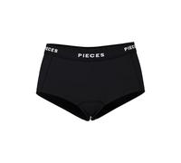 Pieces Women's Pclogo Lady Boxers/Solid Noos Hipster, Black (Black Black), 8 (Size: X-Small)