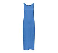 PIECES Women's Pcluna Sl Maxi Dress Sa Bc, Marine Blue, L