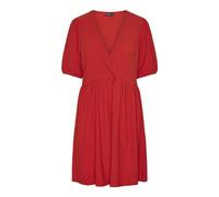 PIECES Women's Pcluna Ss V-Neck Short Dress Sa Bc Summer, Poinciana, XL