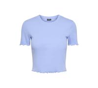 PIECES Women's Pcmaddy Ss Short Top Bc T-Shirt, Hydrangea, Large