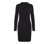PIECES Women's Pcmadison Ls Draped Dress Noos Bc, Black, XS