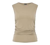 PIECES Women's Pcmadison Sl Ruching Top Noos Bc, Crockery, XS