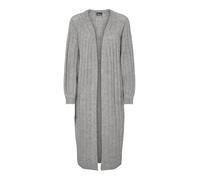 PIECES Women's Pcmaggy Ls Long Knit Cardigan Noos Bc Sweater, Medium Grey Melange, XL