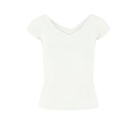 PIECES Women's Pcmaliva Ss Off Shoulder V-Neck Top Noos T-Shirt, Bright White, M