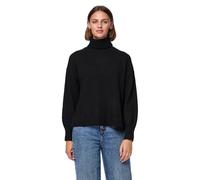 PIECES Women's Pcmalou LS Rollneck Knit Noos Bc Jumper, Black, XL