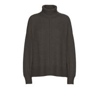 PIECES Women's Pcmalou LS Rollneck Knit Noos Bc, Hot Fudge, M