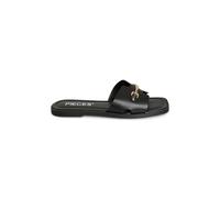 PIECES Women's pcmarianne sandal, Black Detail Gold Chain, 6.5 UK